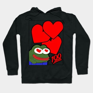 PEPE THE FROG IN 100 LUV Hoodie